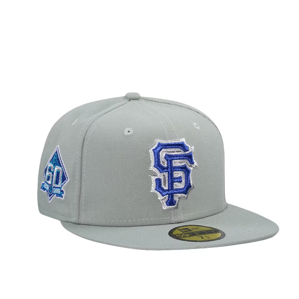NEW ERA 59FIFTY SAN FRANCISCO GIANTS HARVEST GREY MATING CAP-GREY & BLUE EMBROIDERY