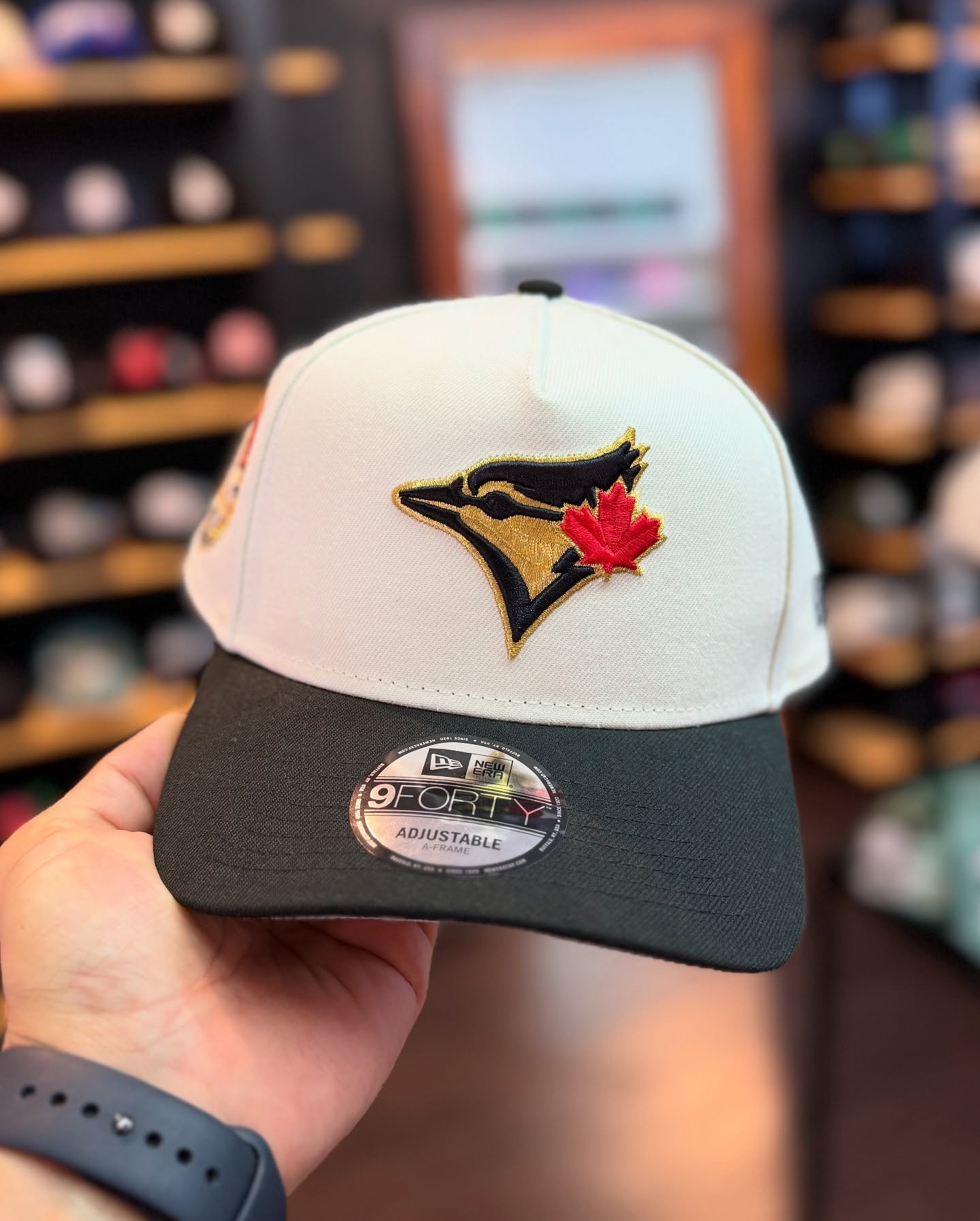 NEW ERA TORONTO BLUE JAYS 30TH ANNIVERSARY CHROME BLACK TWO TONE EDITION 9FORTY A FRAME SNAPBACK CAP