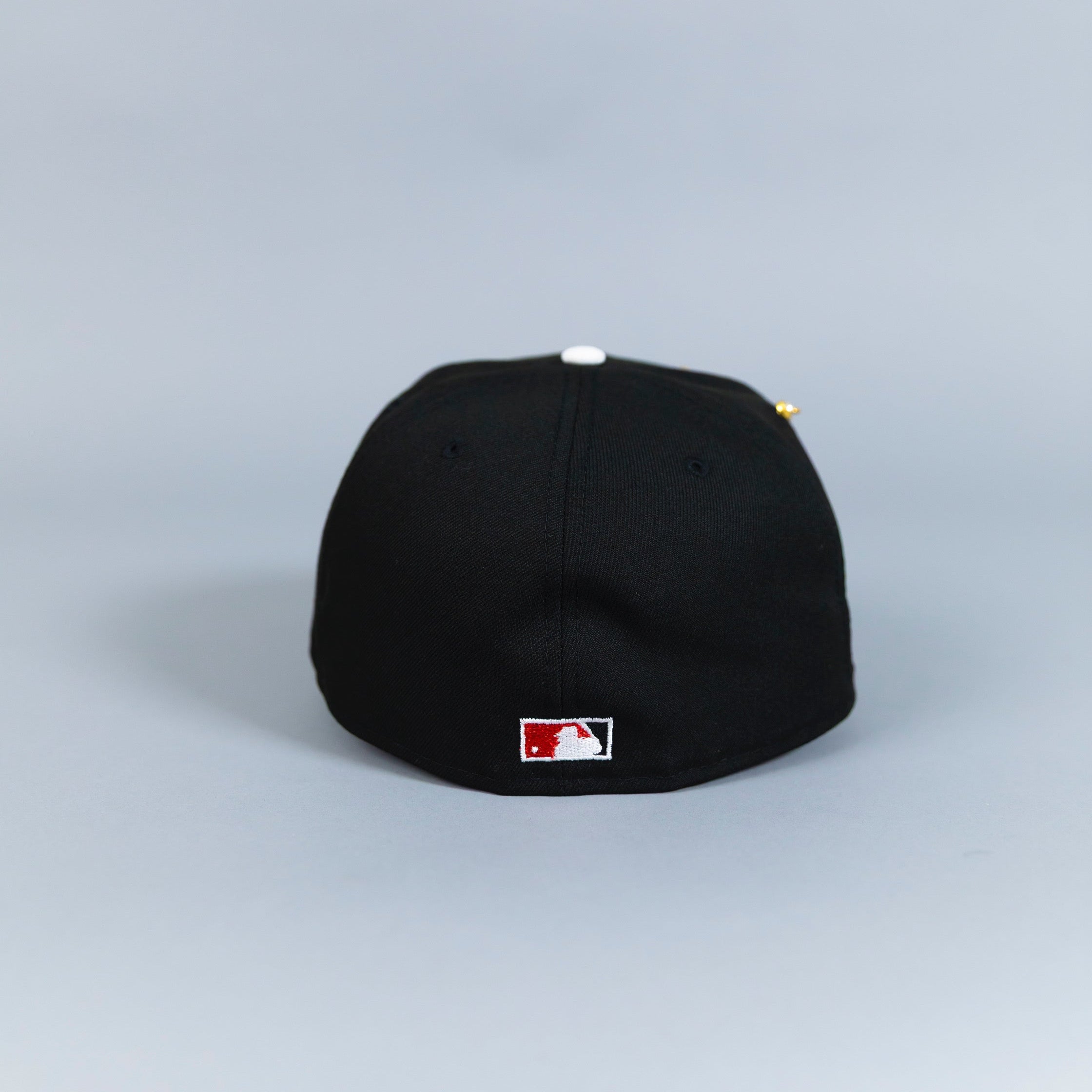 NEW ERA EXCLUSIVE 59FIFTY BLACK BALTIMORE ORIOLES W/ 50TH ANNIVERSARY PATCH