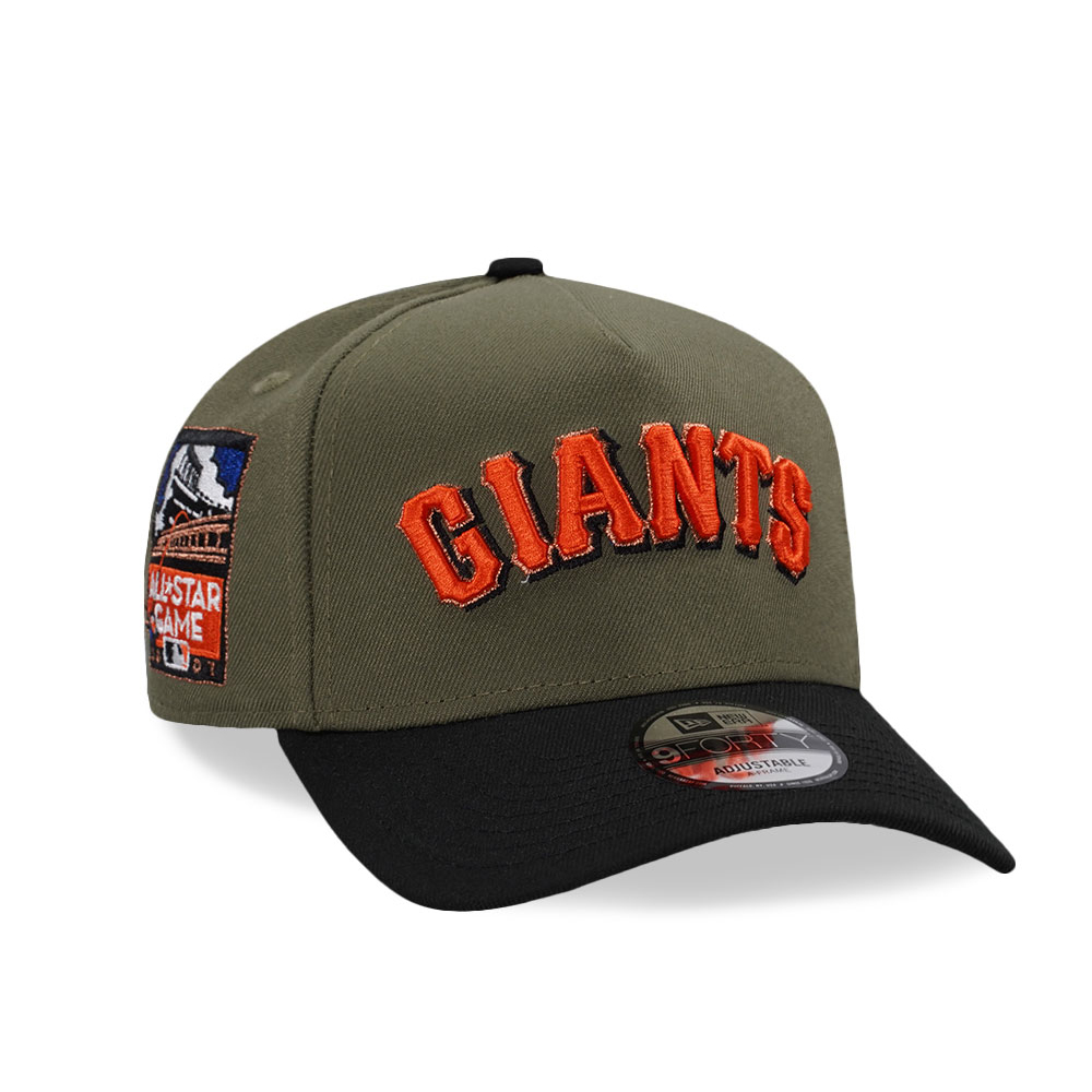 NEW ERA 59FIFTY SAN FRANCISCO GIANTS HARVEST BROWN BLACK CLAMP CAP-BLACK & ORANGE
