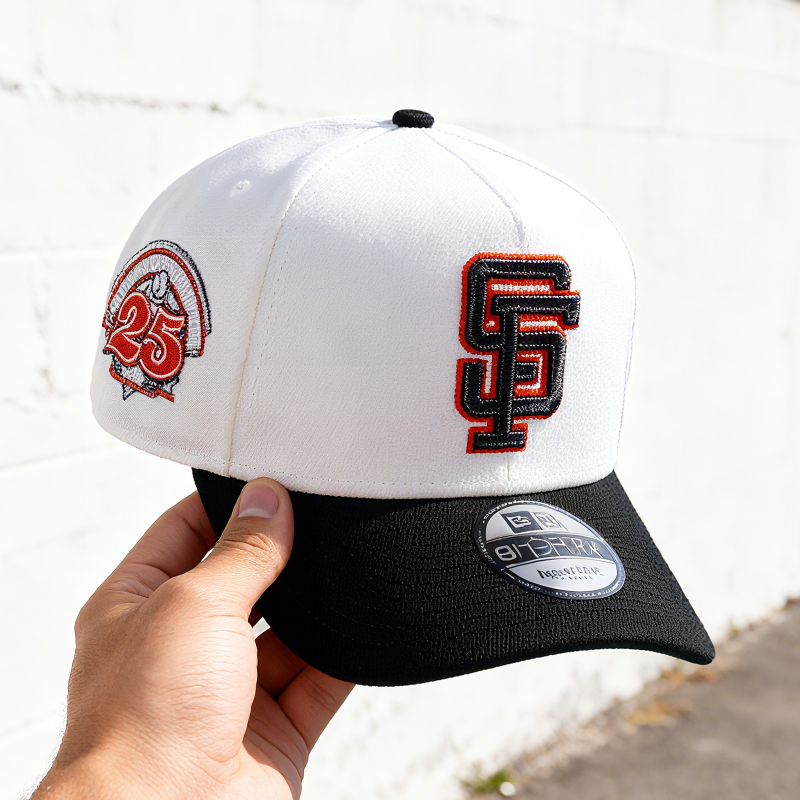 NEW ERA SAN FRANCISCO GIANTS 25TH ANNIVERSARY CHROME THROWBACK TWO TONE EDITION 9FORTY A FRAME SNAPBACK HAT