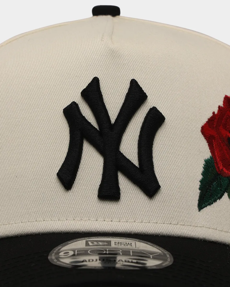 NEW ERA NEW YORK YANKEES 'CHROME BLACK ROSES' 9FORTY A-FRAME SNAPBACK CHROME/BLACK