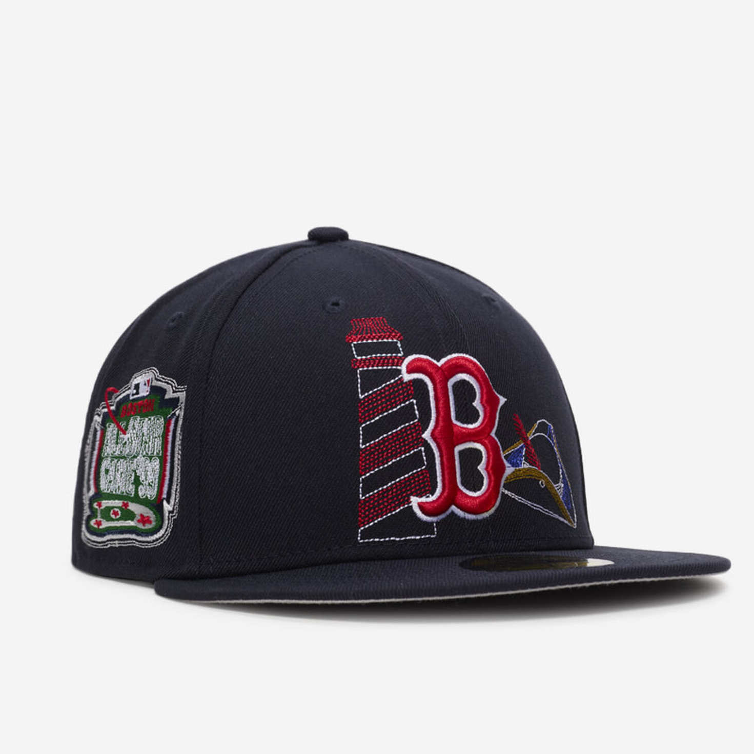 NEW ERA 59FIFTY BOSTON RED SOX STATE STITCH FITTED EMBROIDERED CASUAL BASEBALL CAP