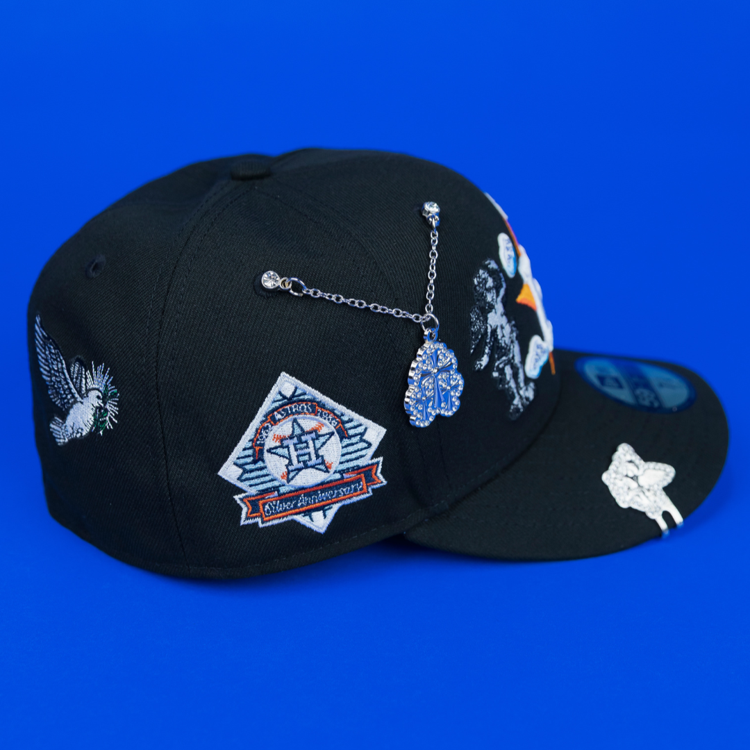 NEW ERA EXCLUSIVE 59FIFTY BLACK HOUSTON ASTROS 