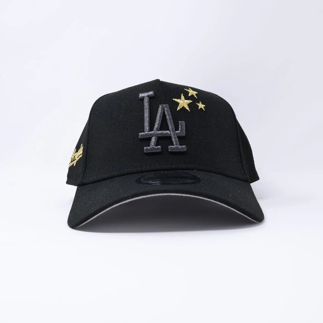 NEW ERA NWT BLACK LOS ANGELES DODGERS STARS SIMPLE 9FORTY NEW ERA ADJUSTABLE SNAPBACK HAT