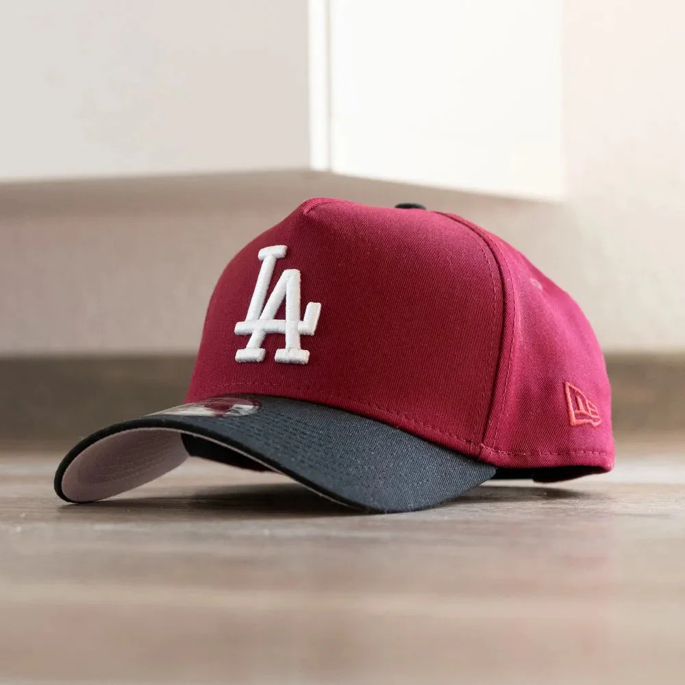 NEW ERA 9FORTY A-FRAME MLB LOS ANGELES DODGERS 100TH ANNIVERSARY TWO TONE / PINK UV SNAPBACK CAP HAT MLB