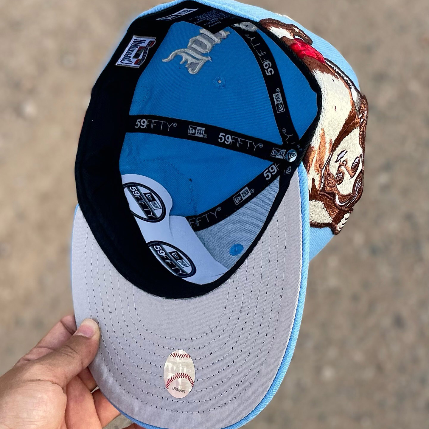 NEW ERA JON STAN X NEW ERA FITTED BLUE EMBROIDERED CASUAL BASEBALL CAP