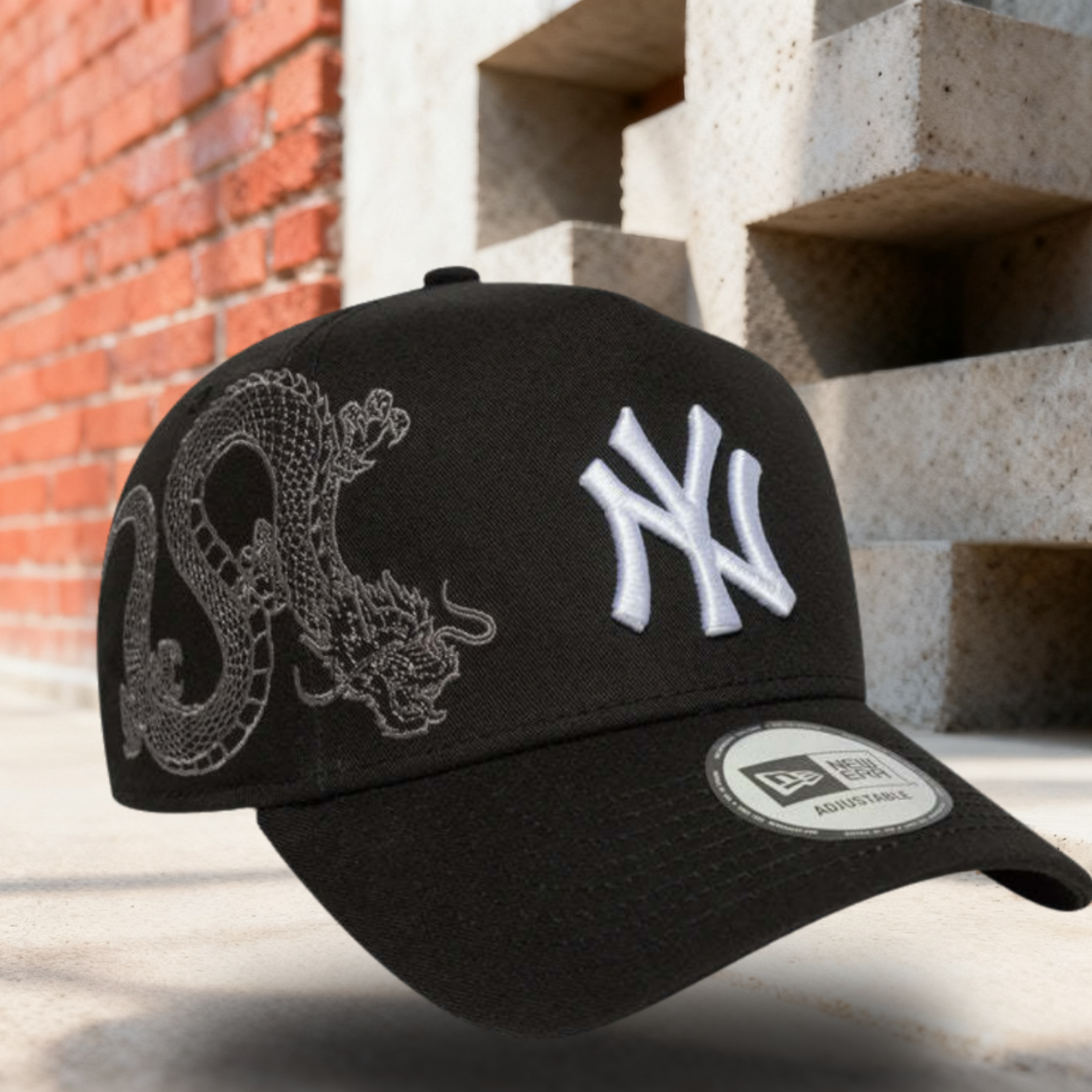 NEW YORK YANKEES MLB BLACK SNAKE ICON / NEW ERA 9FORTY A-FRAME