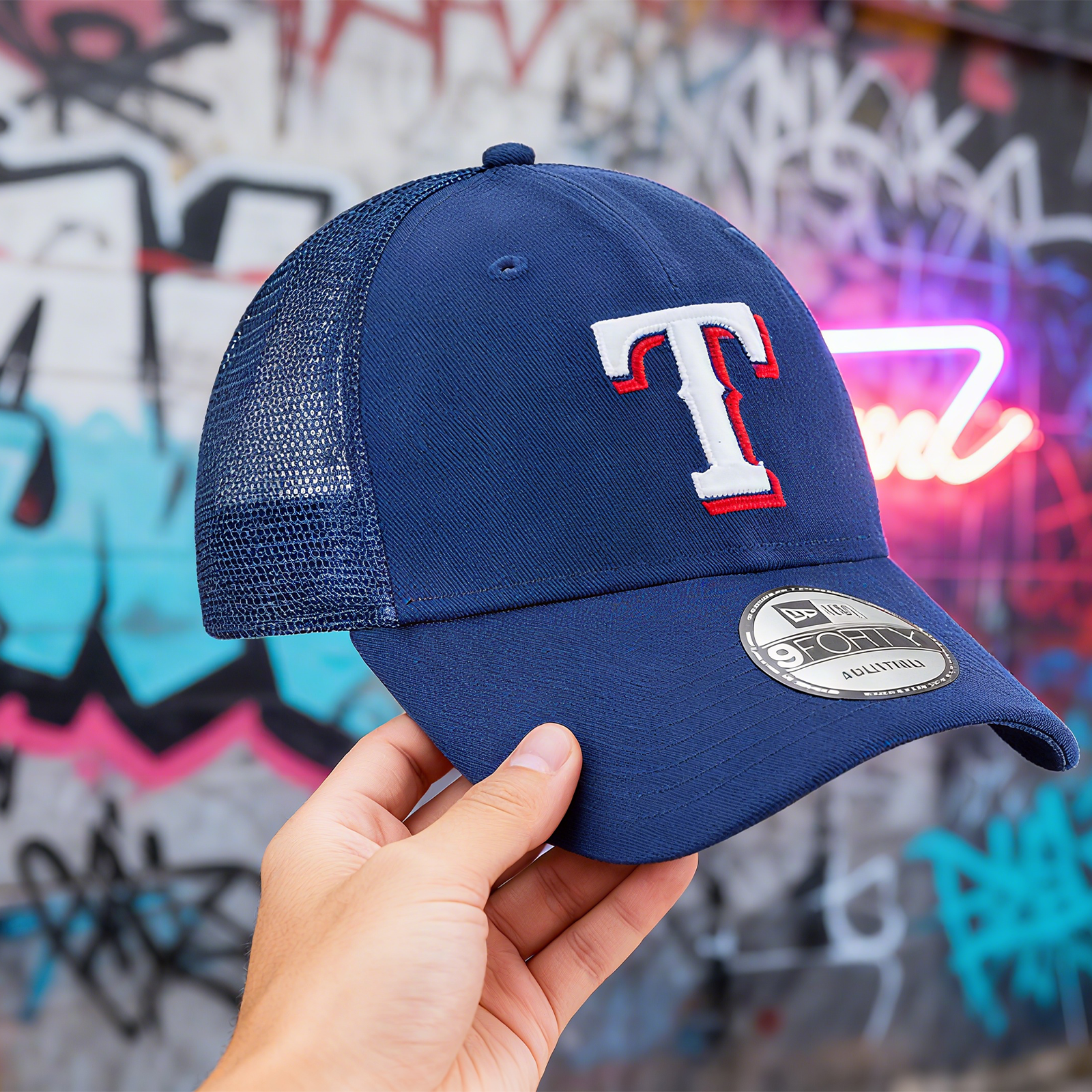 NEW ERA MESH BLUE-TEXAS DALLAS RANGERS 9FORTY TRUCKER