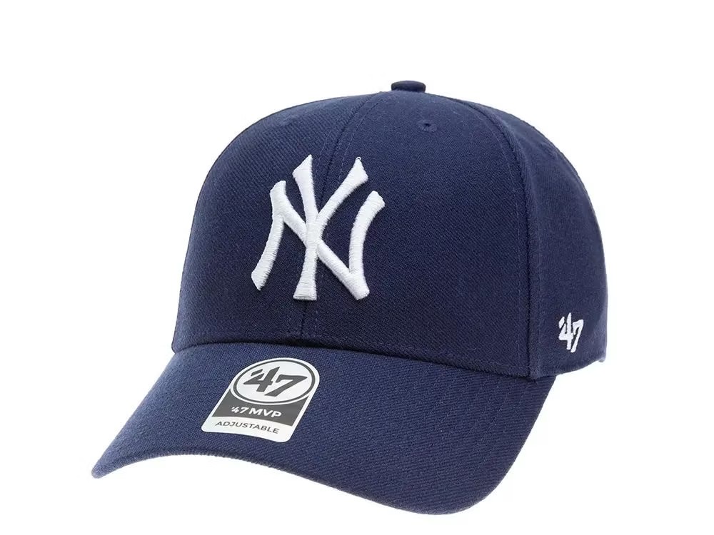 NEW ERA X 47BRAND NEW YORK YANKEES CLASSIC CURVED LIGHT NAVY STRAPBACK HAT