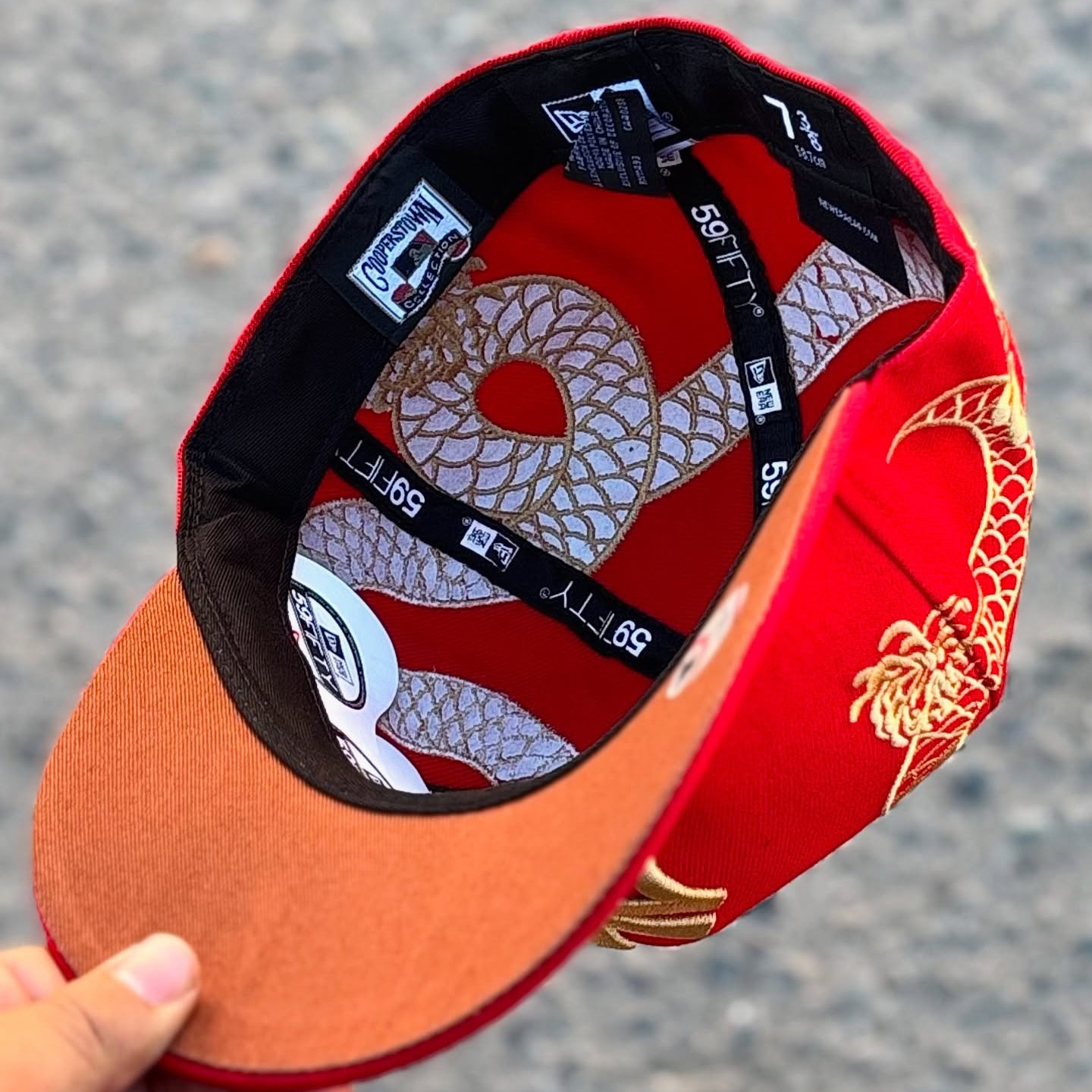 NEW ERA MLB NEW YORK YANKEES YEAR OF THE SNAKE RED EMBROIDERED CASUAL BASEBALL CAP