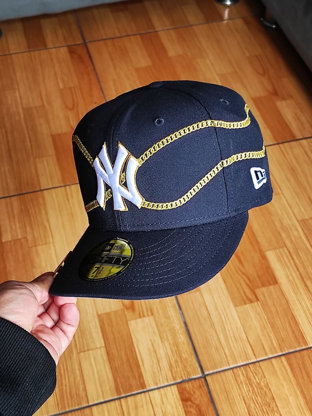 NEW ERA NEW YORK YANKEES 59FIFTY CHAIN EMBROIDERED CASUAL BASEBALL CAP