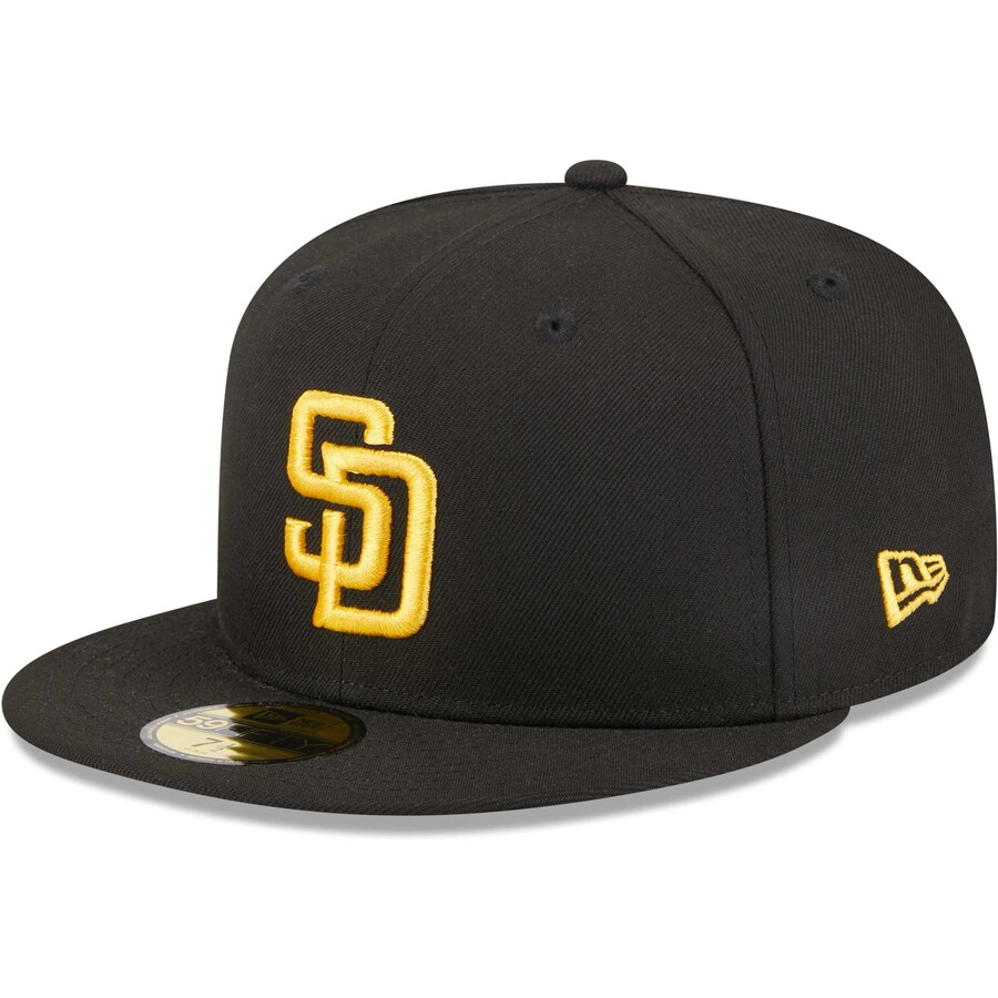 NEW ERA SAN DIEGO PADRES BLACK NEON EMBROIDERED CASUAL BASEBALL CAP
