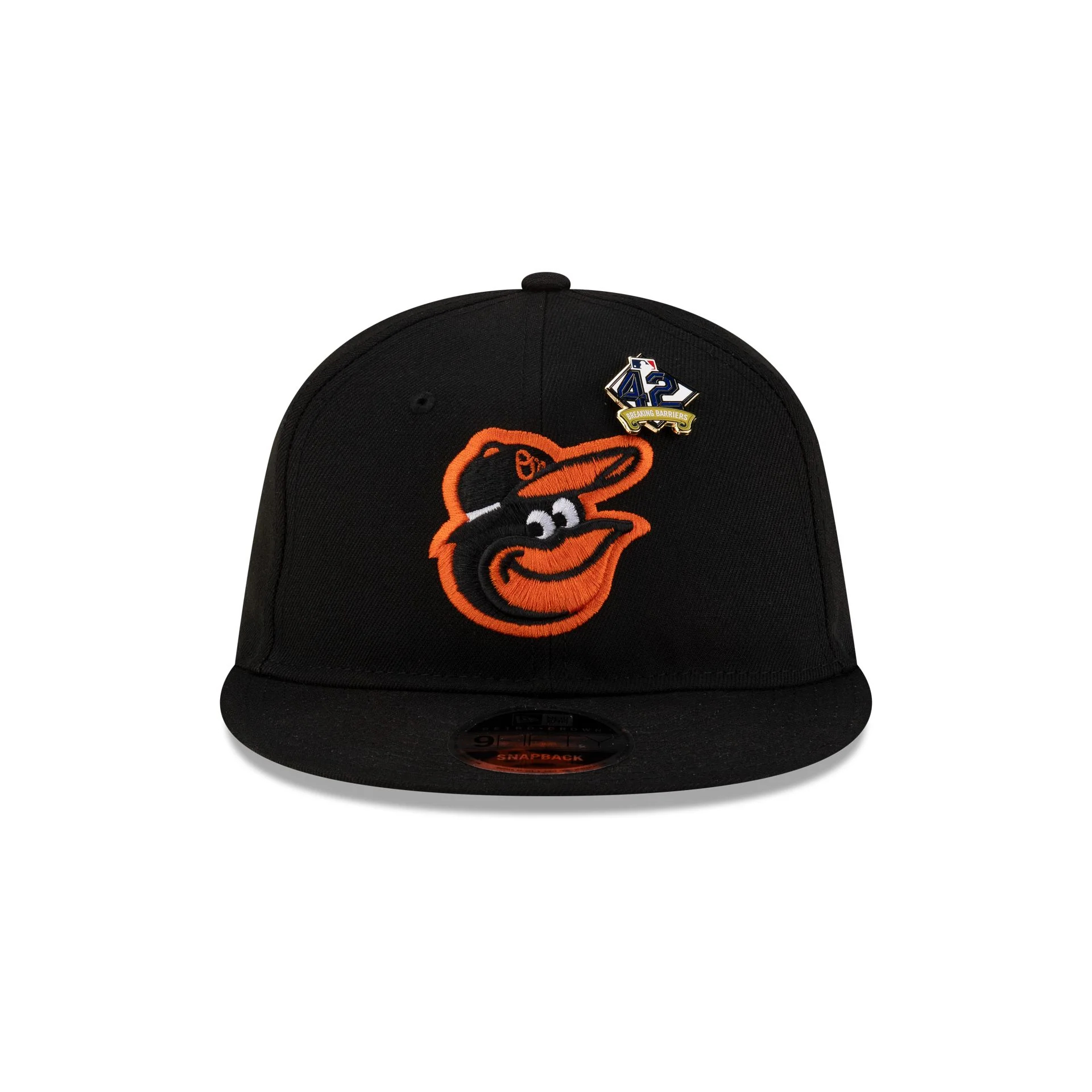 NEW ERA MEN'S BALTIMORE ORIOLES NEW ERA BLACK PRIMARY LOGO 9FIFTY SNAPBACK HAT