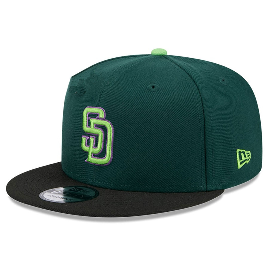 NEW ERA NEW SAN DIEGO PADRES ERA SD MLB ADJUSTABLE TRUCKER CAP UNISEX HAT-COLLECTION SERIES-FLAT BRIM
