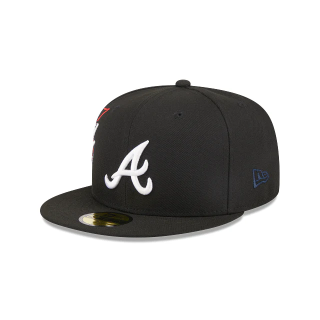 NEW ERA ATLANTA BRAVES MLB NEON EMBROIDERED CASUAL BASEBALL CAP