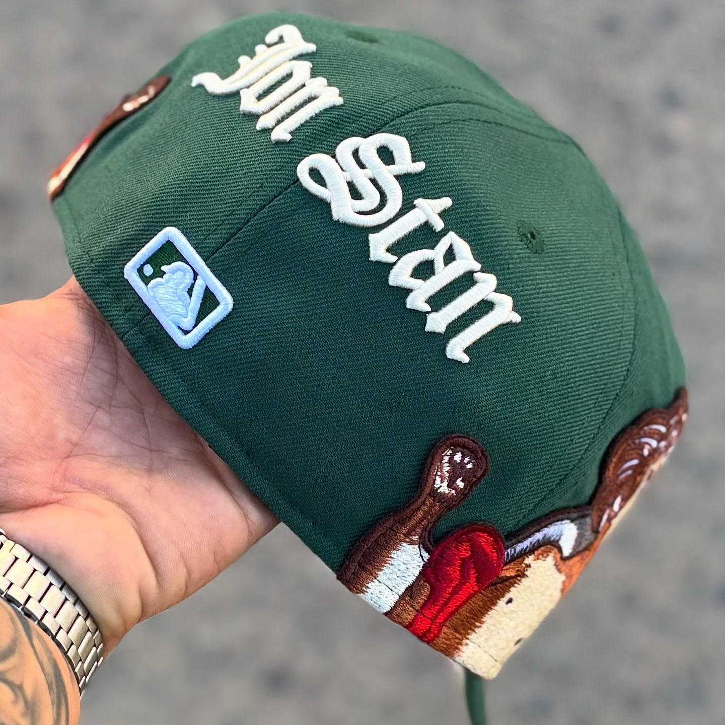 NEW ERA JON STAN NY NEW YORK 59FIFTY MLB VERDE MUSGO EMBROIDERED CASUAL BASEBALL CAP