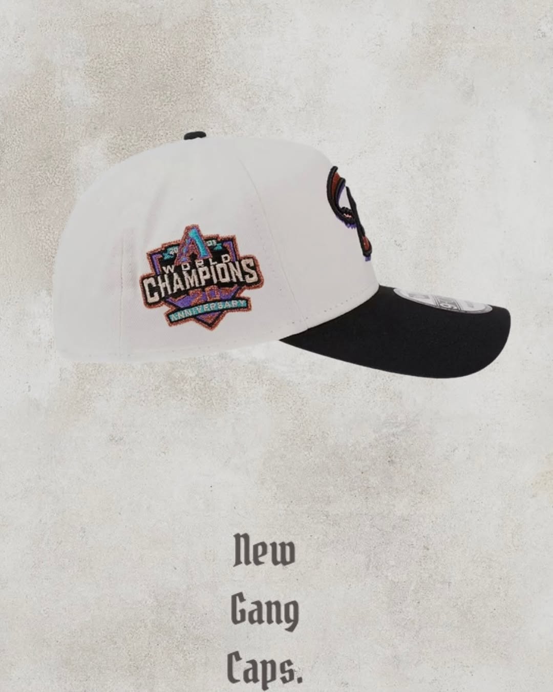 NEW ERA ARIZONA DIAMONDBACKS 20TH ANNIVERSARY WORLD CHAMPIONS TWO TONE 9FORTY A FRAME SNAPBACK HAT