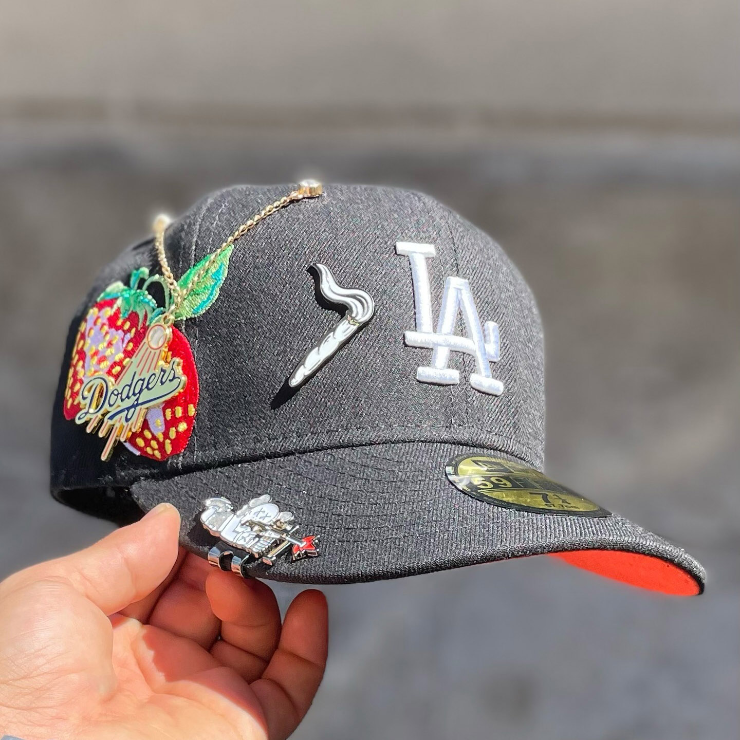 NEW ERA LA DODGERS OF BORDADO LATERAL EMBROIDERED CASUAL BASEBALL CAP