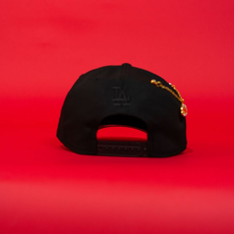 NEW ERA EXCLUSIVE 9FIFTY A-FRAME BLACK LOS ANGELES DODGERS W/ SPIDER WEB LOGO + 2024 MVP 