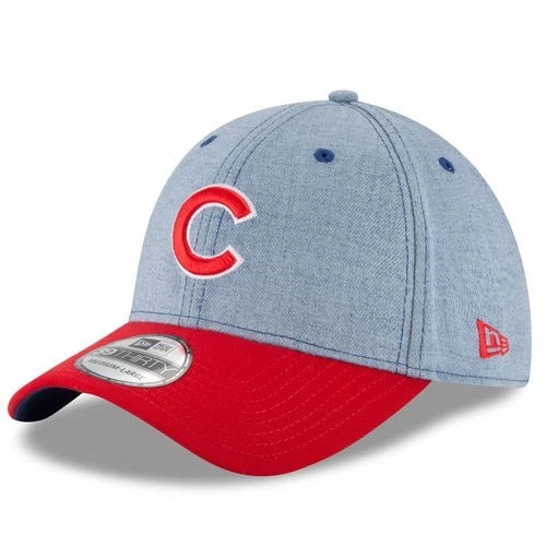 NEW ERA CHICAGO CUBS MLB 9FORTY 940 ADJUSTABLE CAP HAT HEATHER GRAY CROWN ROYAL BLUE VISOR RED/ROYAL BLUE