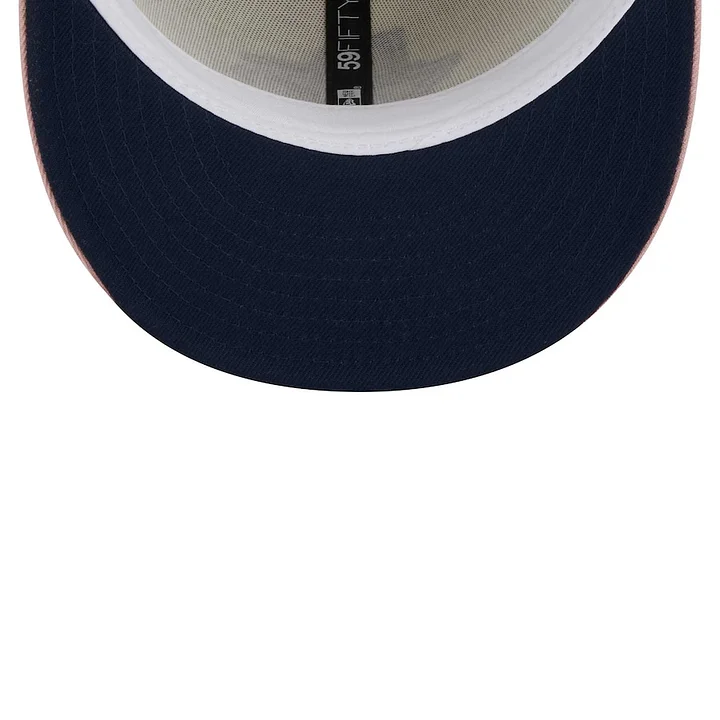NEW ERA HOUSTON ASTROS NEW ERA MEN'S WHITE/PINK CHROME ROGUE 59FIFTY SLIMMING CAP