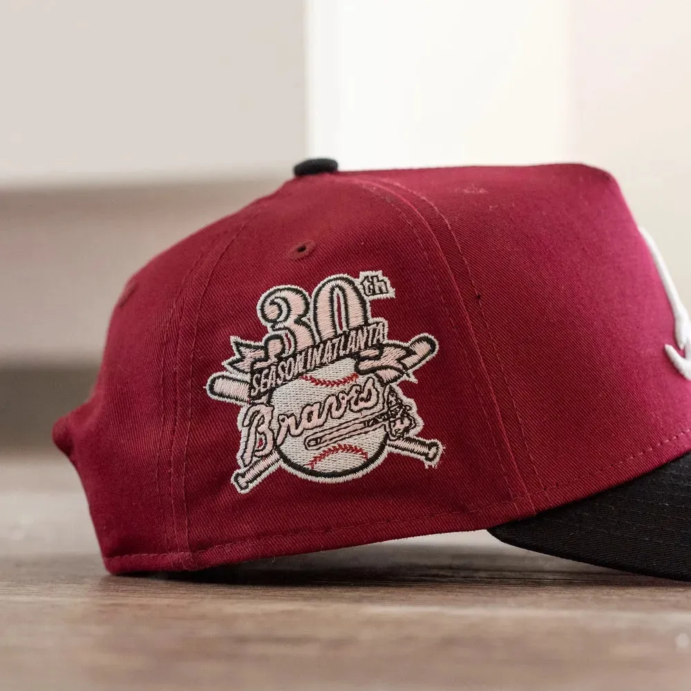 NEW ERA 9FORTY A-FRAME MLB ATLANTA BRAVES 30TH ANNIVERSARY TWO TONE / PINK UV SNAPBACK CAP