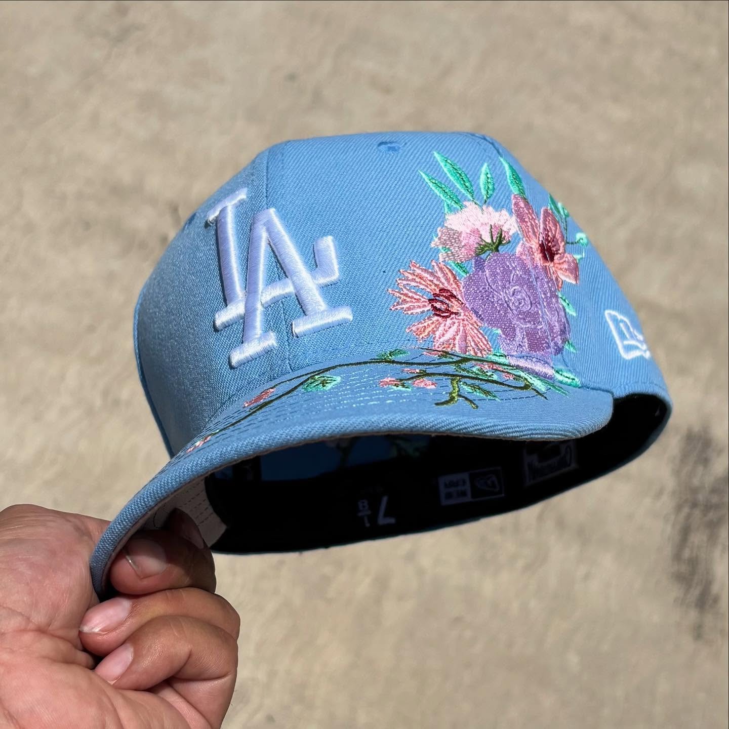 NEW ERA LOS ANGELES DODGERS FLORAL EMBROIDERED CASUAL BASEBALL CAP