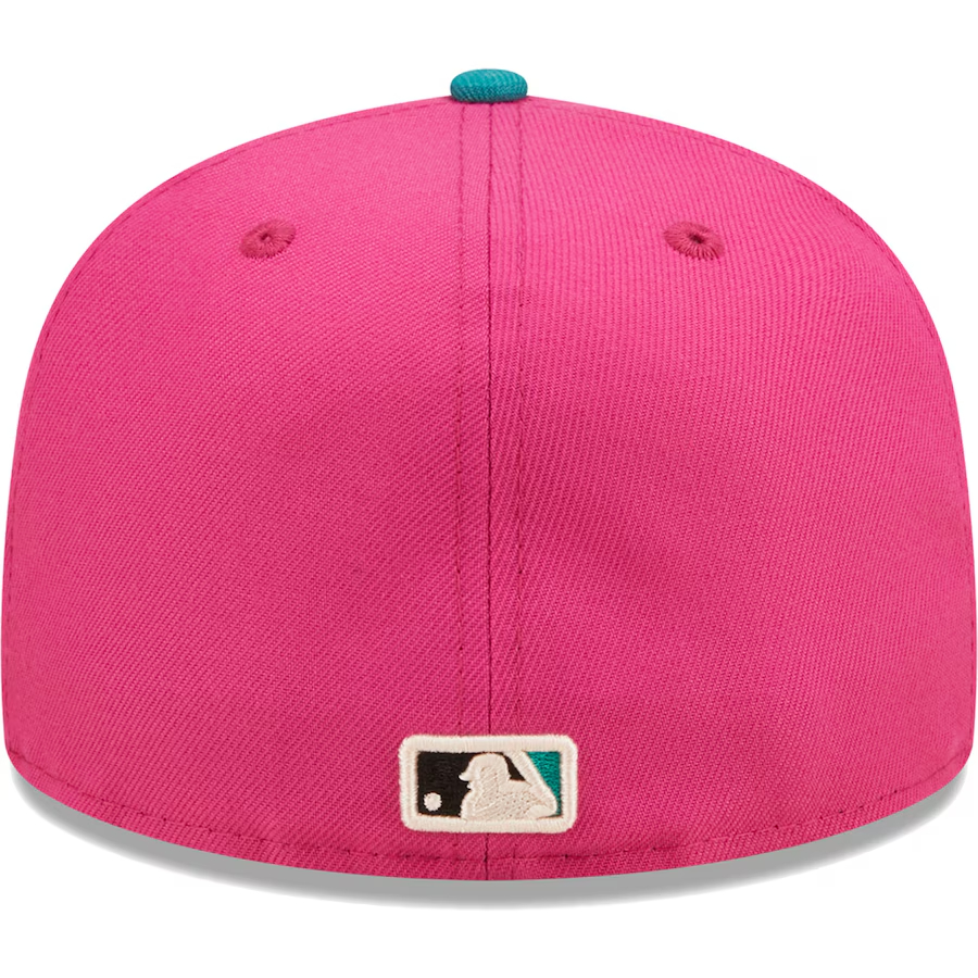 NEW ERA WASHINGTON NATIONALS MEN'S NEW ERA PINK/GREEN COOPERSTOWN SERIES 2005 INAUGURAL SEASON PASSION FOREST 59FIFTY FIT CAP