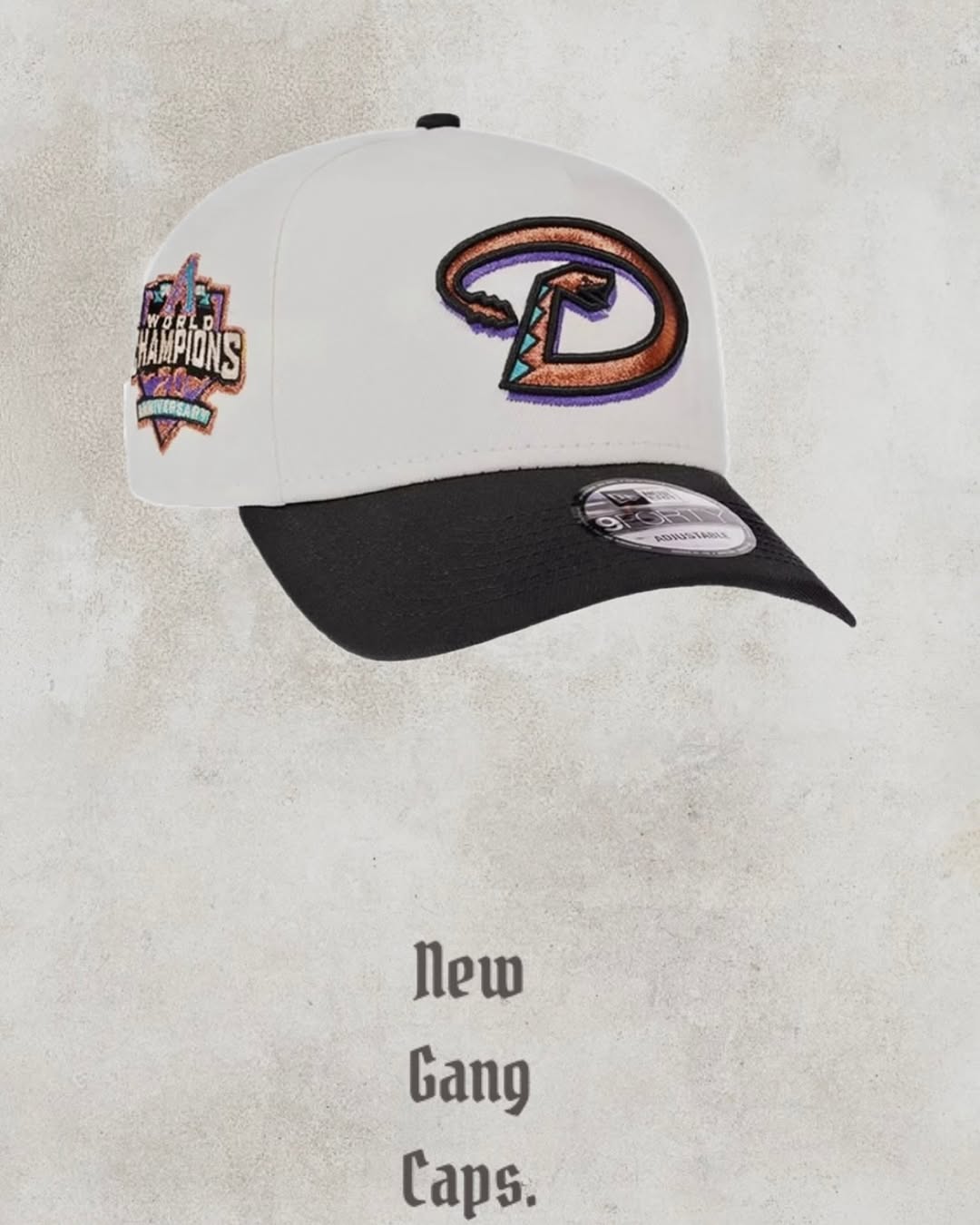 NEW ERA ARIZONA DIAMONDBACKS 20TH ANNIVERSARY WORLD CHAMPIONS TWO TONE 9FORTY A FRAME SNAPBACK HAT