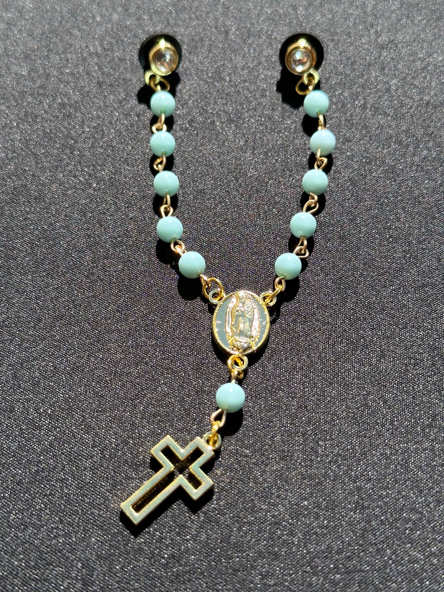NEW' ICY BLUE EXCLUSIVE ROSARY STYLE 