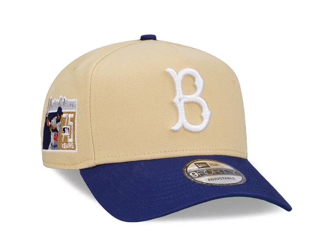 NEW ERA BROOKLYN DODGERS JACKIE ROBINSON 75 YEARS THROWBACK EDITION 9FORTY A FRAME SNAPBACK HAT