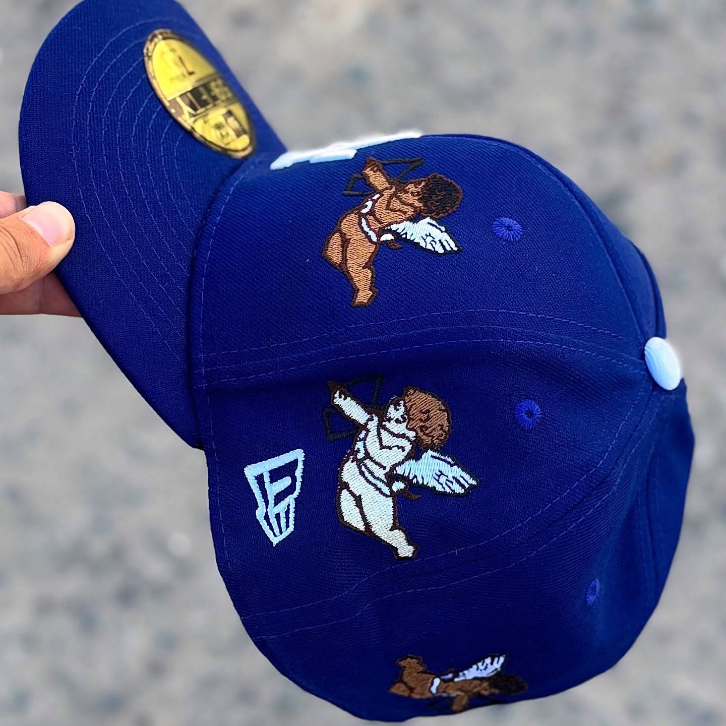 NEW ERA LOS ANGELES DODGERS BORN X RAISED ROYAL CHERUB EMBROIDERED CASUAL BASEBALL CAP