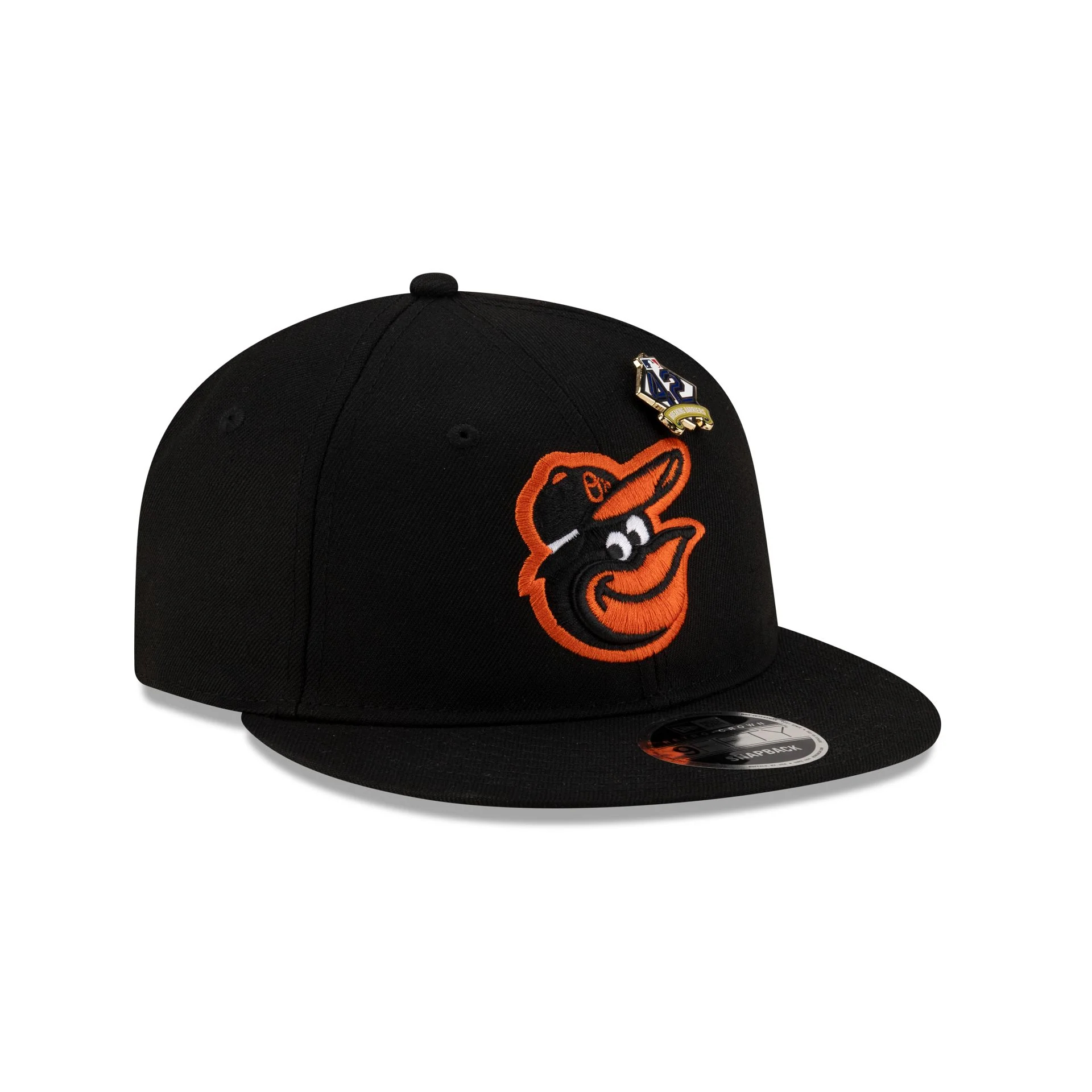 NEW ERA MEN'S BALTIMORE ORIOLES NEW ERA BLACK PRIMARY LOGO 9FIFTY SNAPBACK HAT