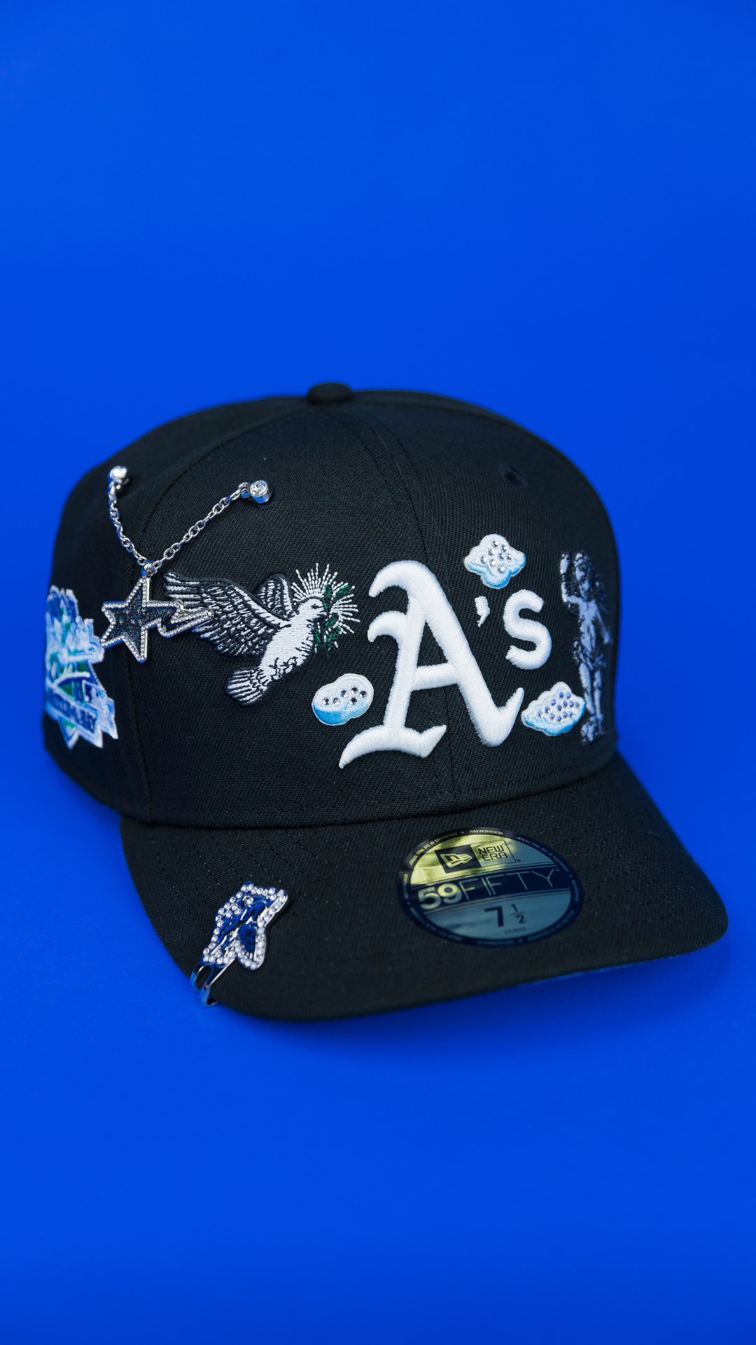 NEW ERA EXCLUSIVE 59FIFTY BLACK OAKLAND ATHLETICS 