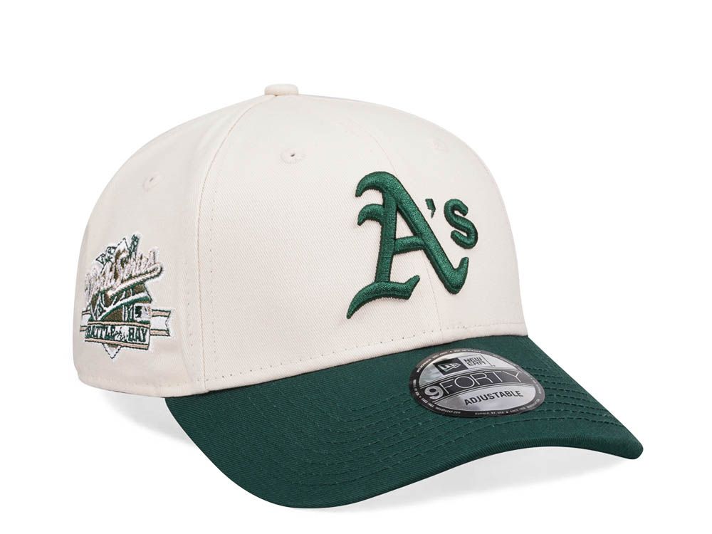 NEW ERA OAKLAND ATHLETICS WORLD SERIES 1989 TWO TONE EDITION 9FORTY STRAPBACK HAT