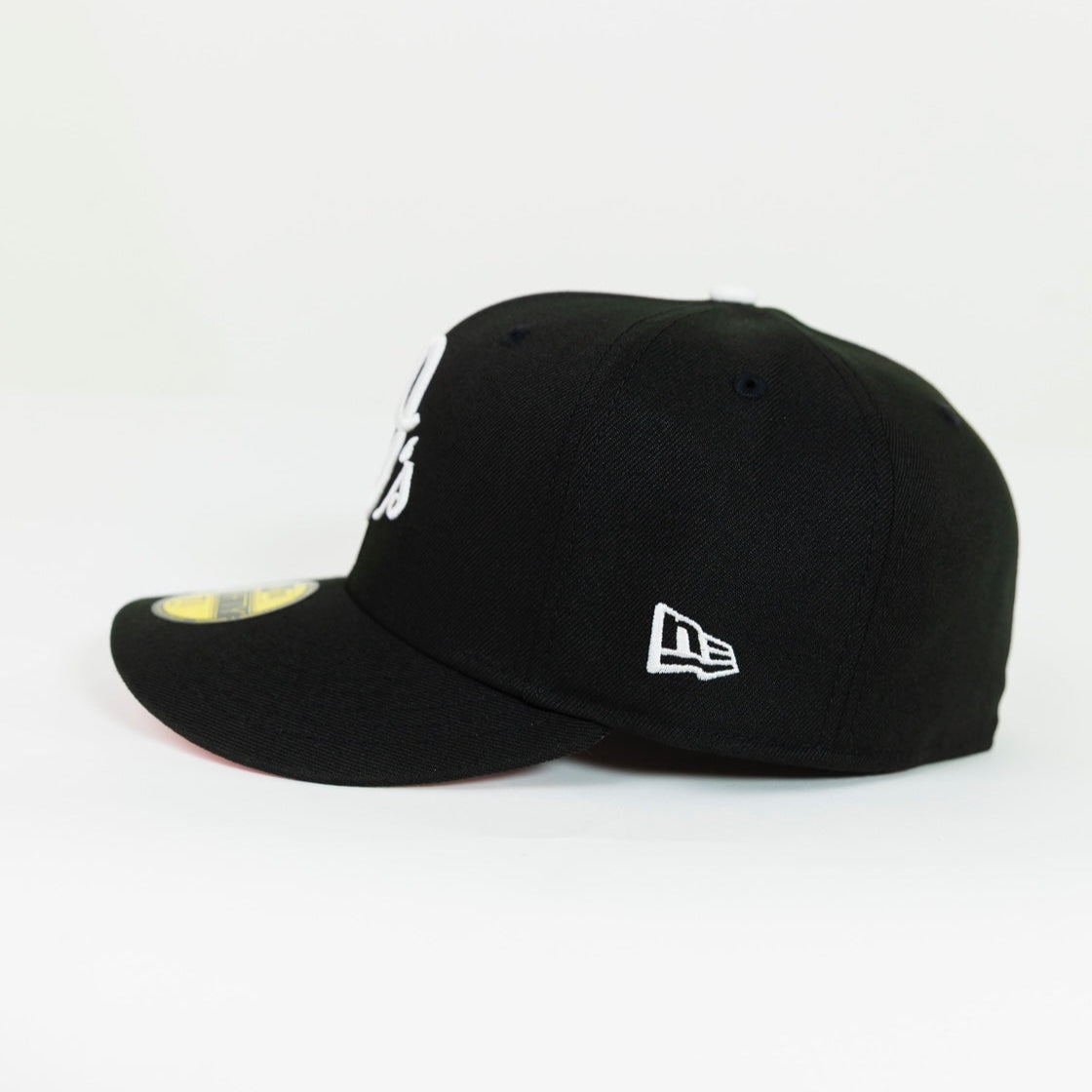 NEW ERA EXCLUSIVE 59FIFTY BLACK BALTIMORE ORIOLES W/ 50TH ANNIVERSARY SIDE PATCH