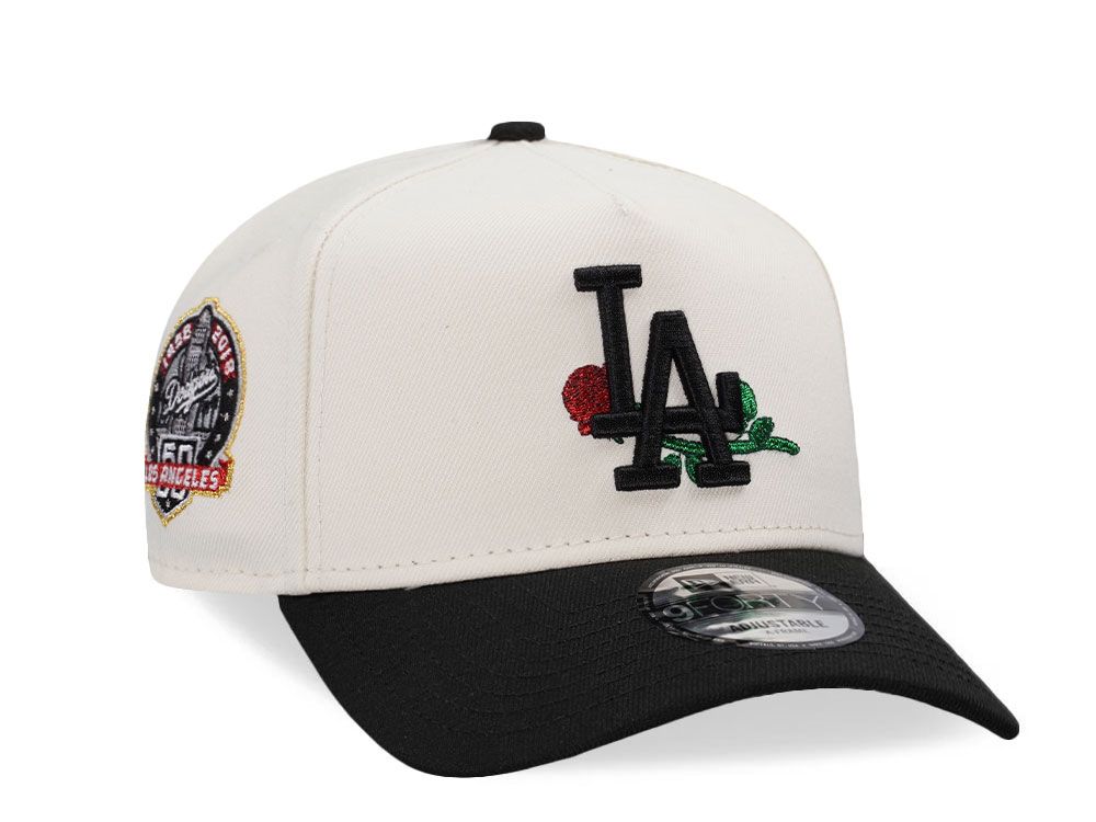 NEW ERA LOS ANGELES DODGERS ROSE 60TH ANNIVERSARY CHROME TWO TONE EDITION 9FORTY A FRAME SNAPBACK HAT