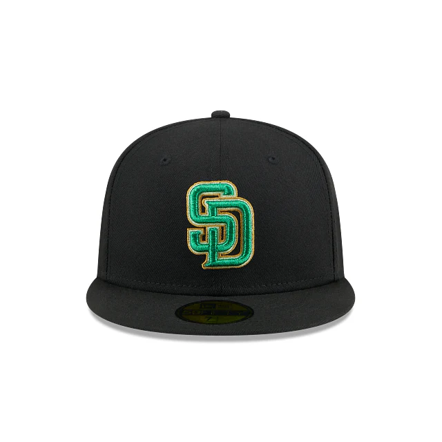 NEW ERA SAN DIEGO PADRES GREEN POP EMBROIDERED CASUAL BASEBALL CAP