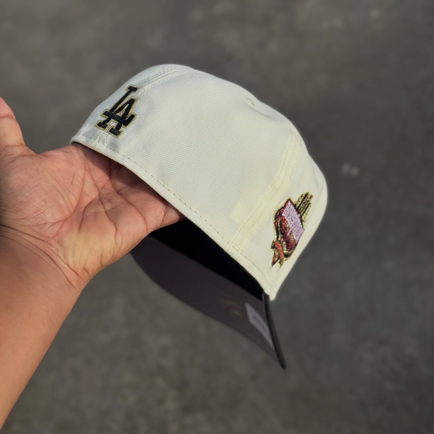 NEW ERA EXCLUSIVE 59FIFTY CHROME/ BLACK LOS ANGELES ANGELS W/ 40TH ANNIVERSARY SIDE PATCH