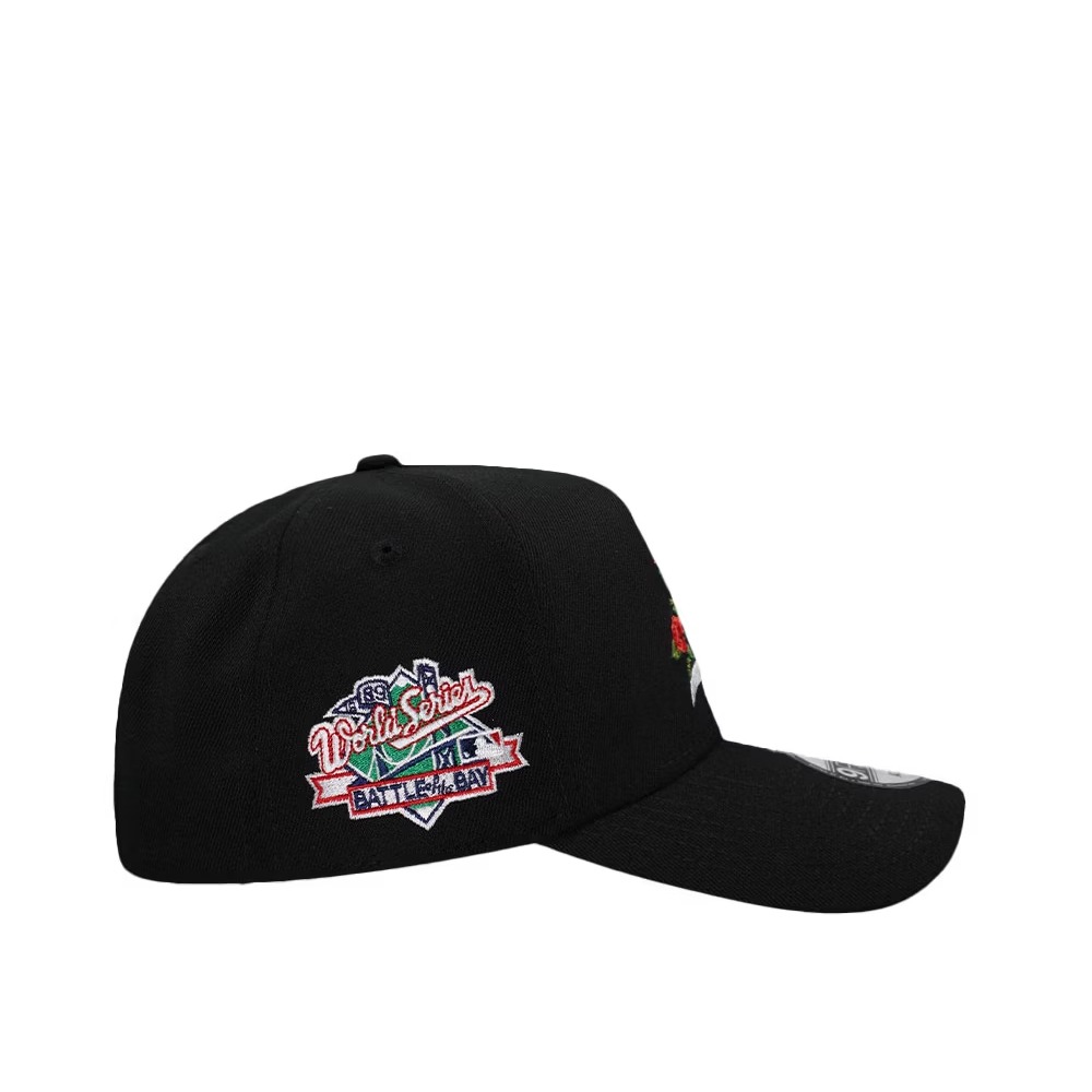NEW ERA OAKLAND ATHLETICS 1989 WORLD SERIES BLACK FLOWER 9FORTY A-FRAME BASEBALL CAP