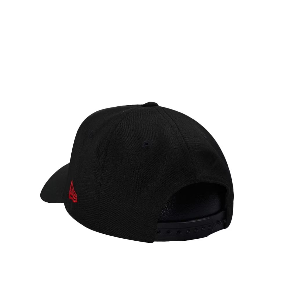 NEW ERA LOS ANGELES ANGELS BLACK PRIME METAL EDITION 9FORTY A- FRAME BASEBALL CAP