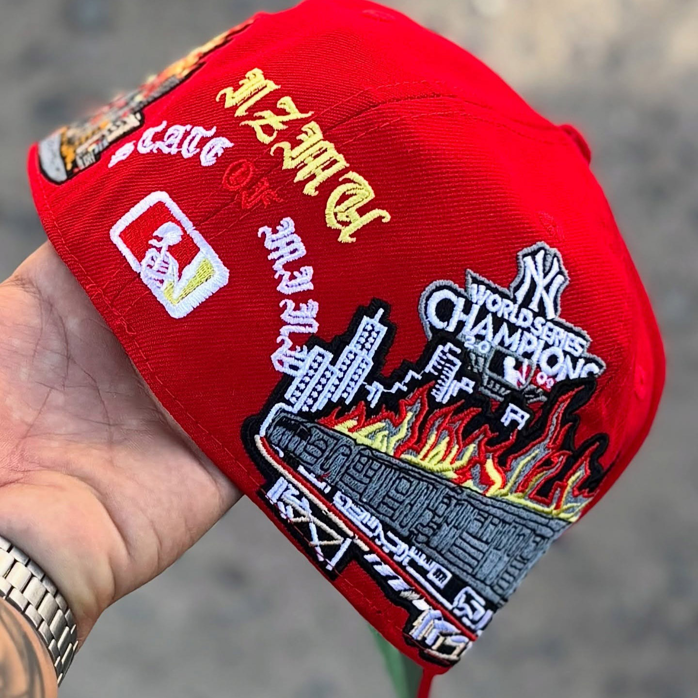 NEW ERA GORRA JON STAN YANKEES ROJA 59FIFTY CERRADA EMBROIDERED CASUAL BASEBALL CAP