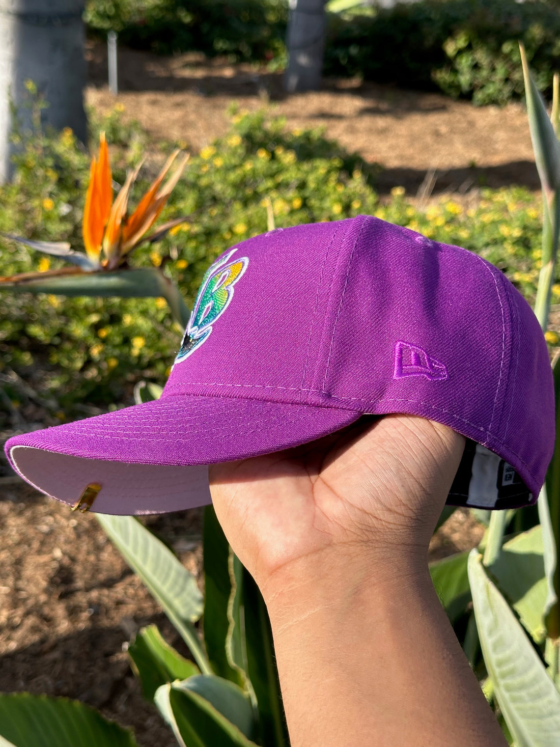 NEW ERA EXCLUSIVE 59FIFTY PURPLE TAMPA BAY RAYS W/ 1998 INAUGURAL SEASON SIDE PATCH