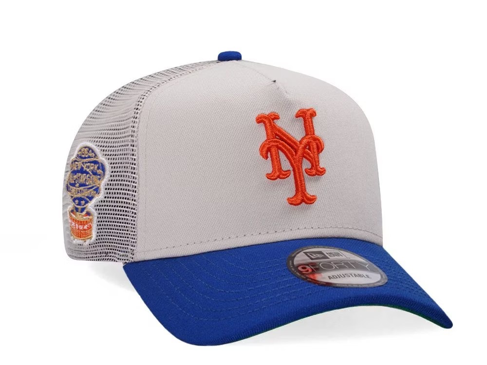 NEW ERA NEW YORK METS ALL STAR GAME 1964 CHROME THROWBACK TRUCKER 9FORTY A FRAME SNAPBACK HAT