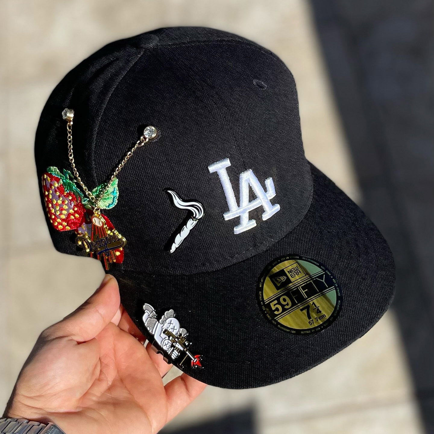 NEW ERA LA DODGERS OF BORDADO LATERAL EMBROIDERED CASUAL BASEBALL CAP
