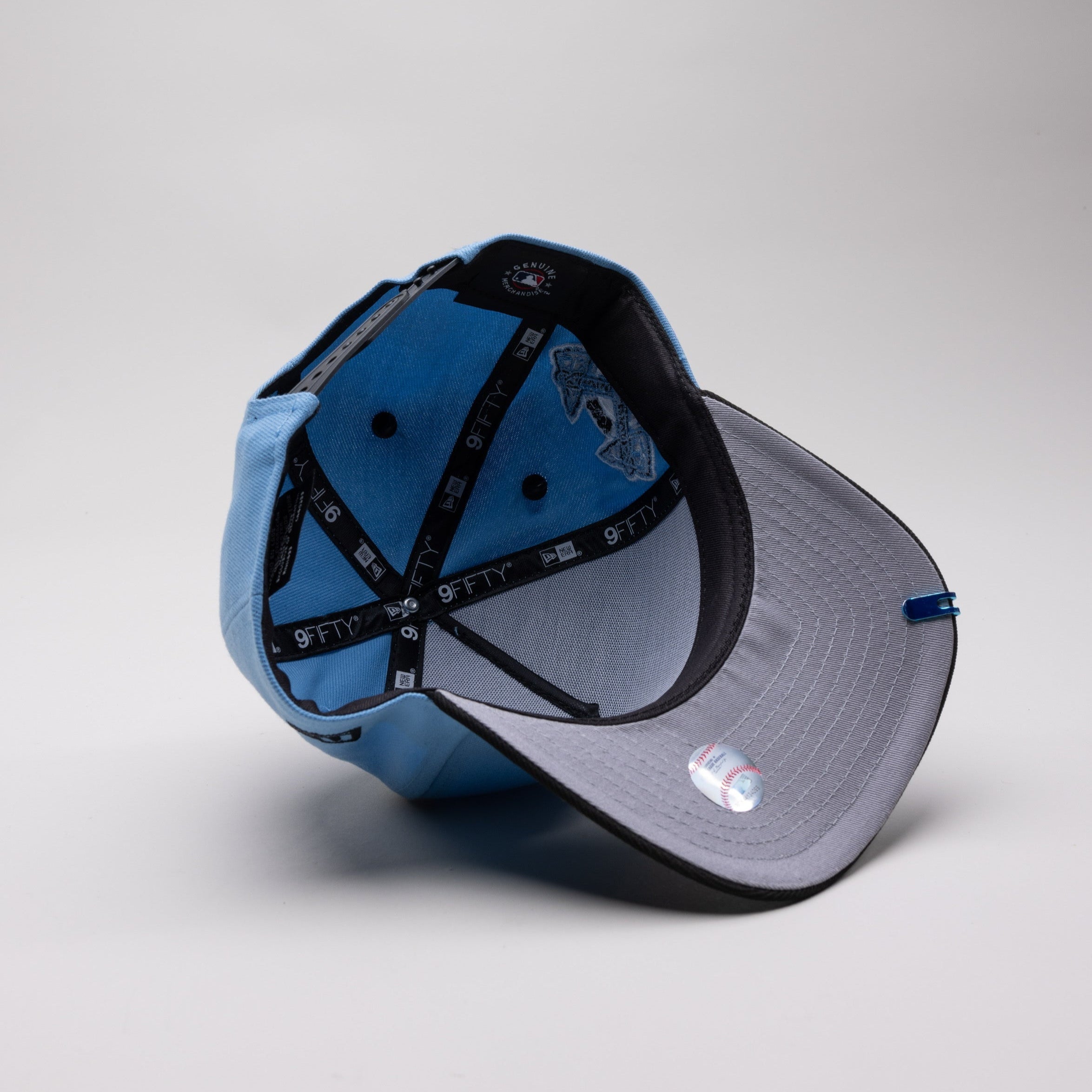 NEW ERA EXCLUSIVE 9FIFTY A-FRAME SKY BLUE/ BLACK ATLANTA BRAVES SNAPBACK W/ 1871  SIDE PATCH