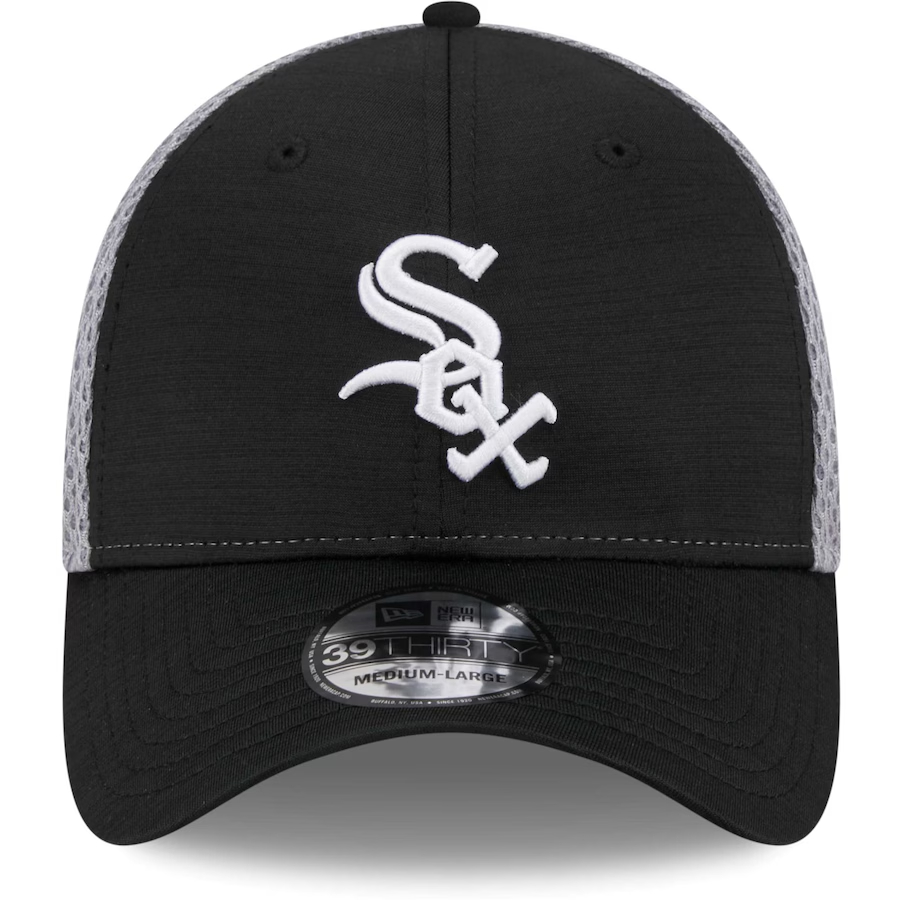 NEW ERA 9FORTY A MLB CHICAGO WHITE SOX. GRAY SPELL BLACK 94 MESH BASEBALL CAP