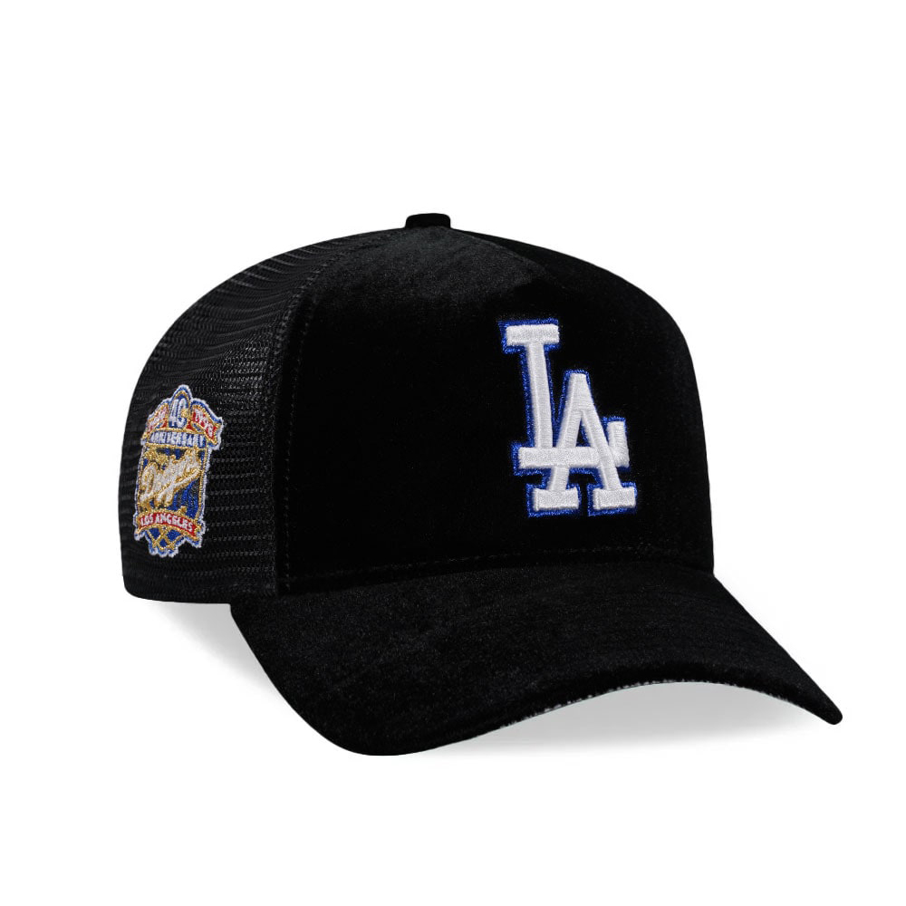NEW ERA MLB LOS ANGELES DODGERS EMBROIDERED ALL BLACK BASEBALL CAP