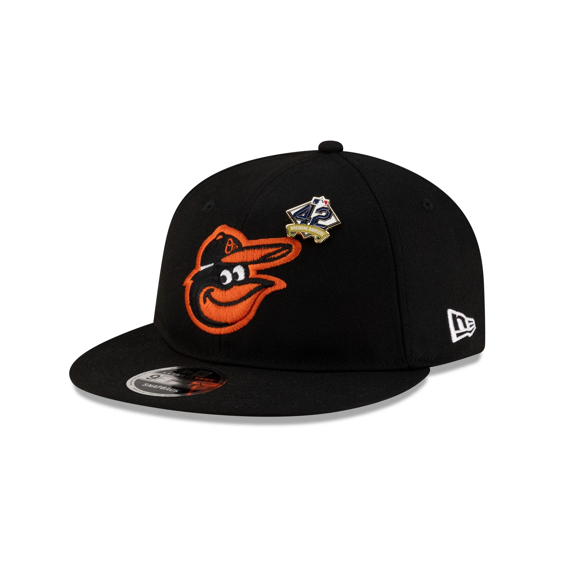 NEW ERA MEN'S BALTIMORE ORIOLES NEW ERA BLACK PRIMARY LOGO 9FIFTY SNAPBACK HAT